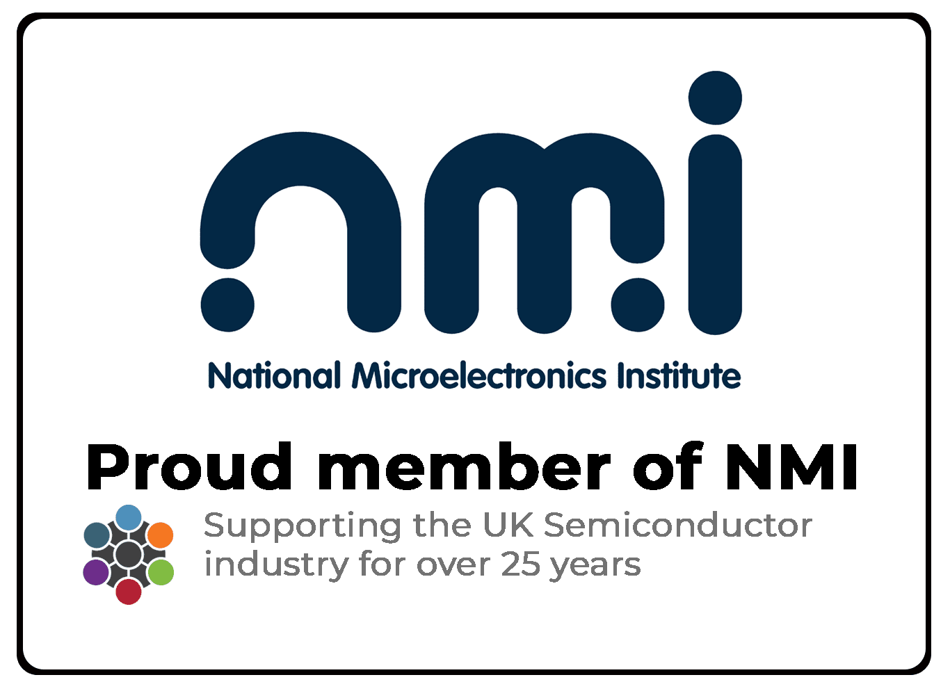 Proud member of National Microelectronics Institute (NMI)